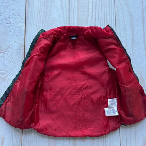 Tommy Hilfiger Vest Jacket Boys 24M Full Zip Crest Logo Insulation Puffer Plaid - Picture 4 of 5
